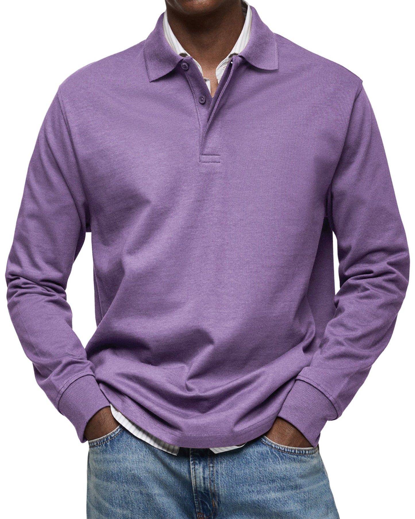 Joseba - Long Sleeve Polo Collar Shirt