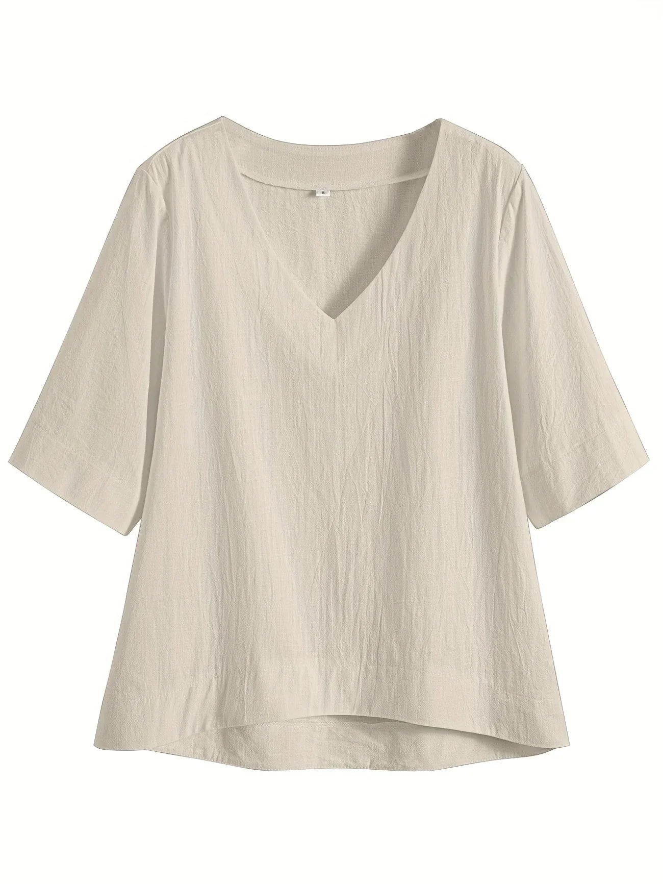 Mattea | V Neck Loose Short Sleeve Top