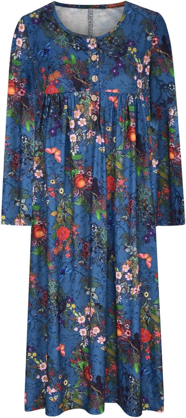 Kylie | Butterfly Print V Neck Midi Dress