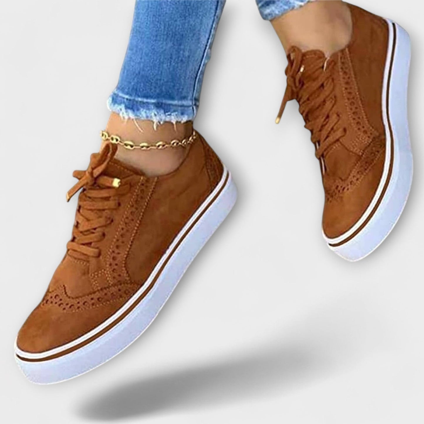 Michie | Platform Lace Up Brogue Style Trainers