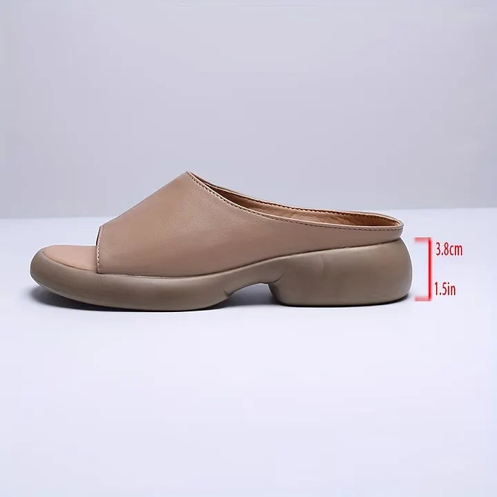 Nakita | Open Toe Platform Mule Sandals