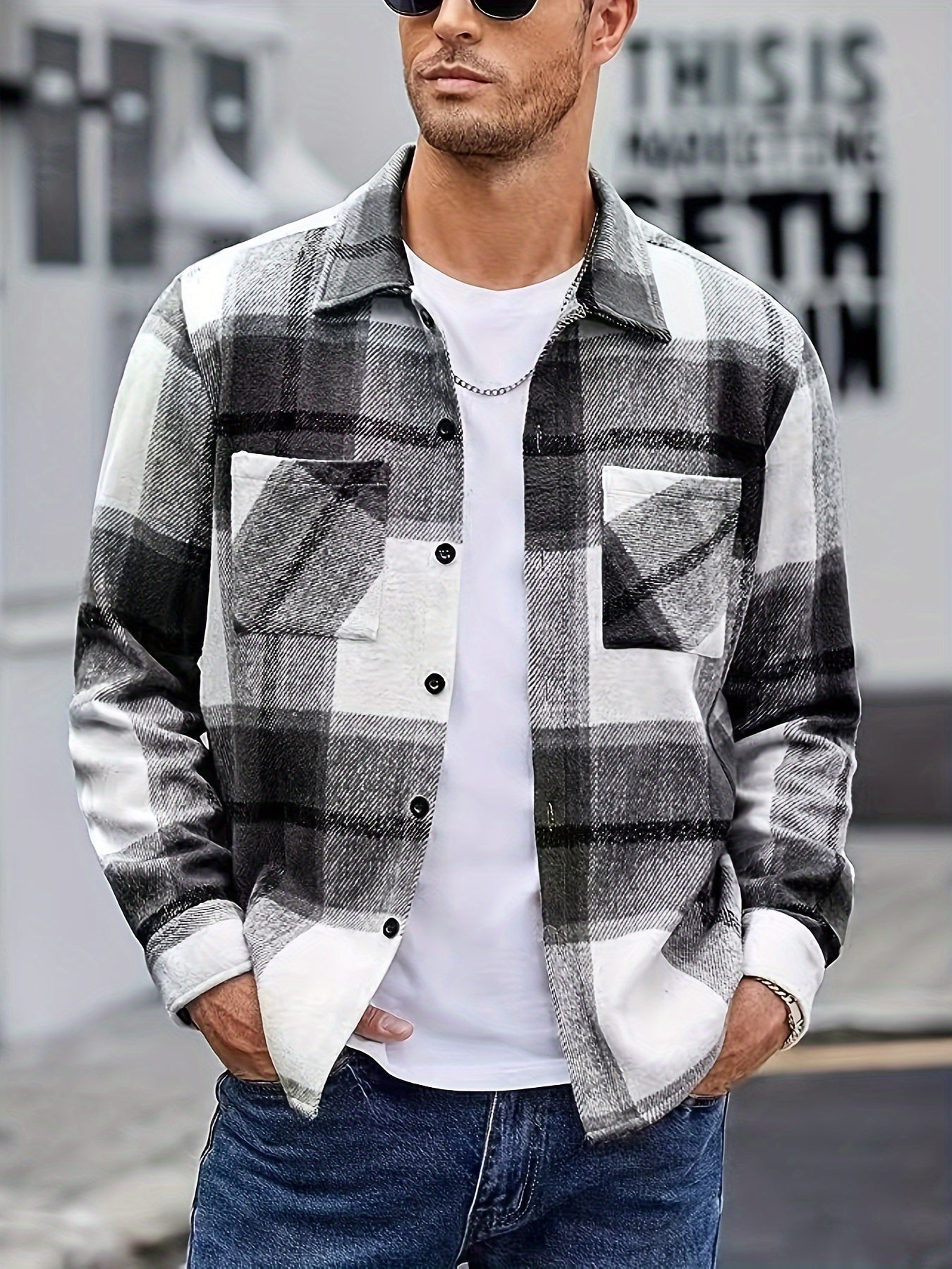 Bobby | Shirt Jacket with Long Sleeves and Checks