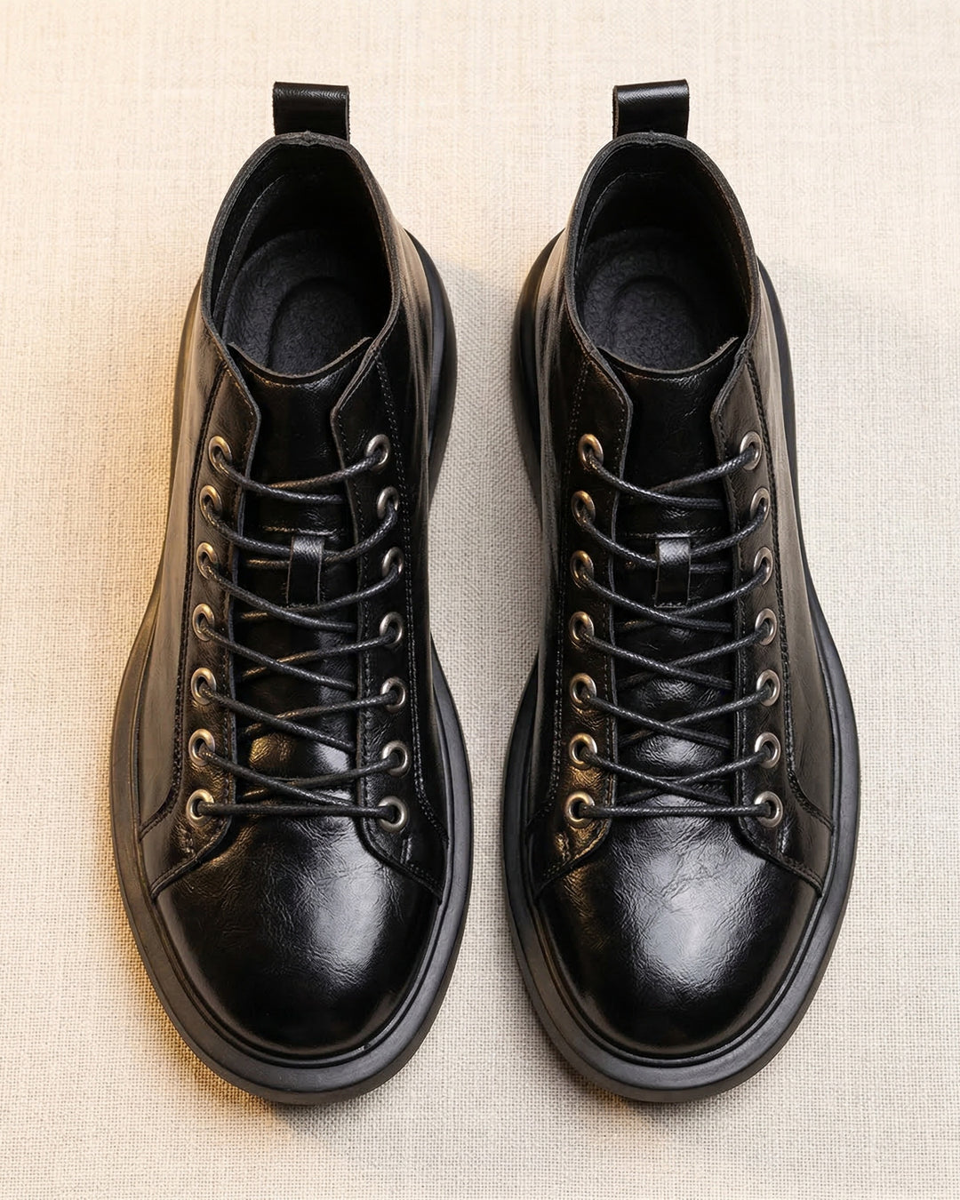 Kervens | Ankle Boots Brown Black Lace-Up