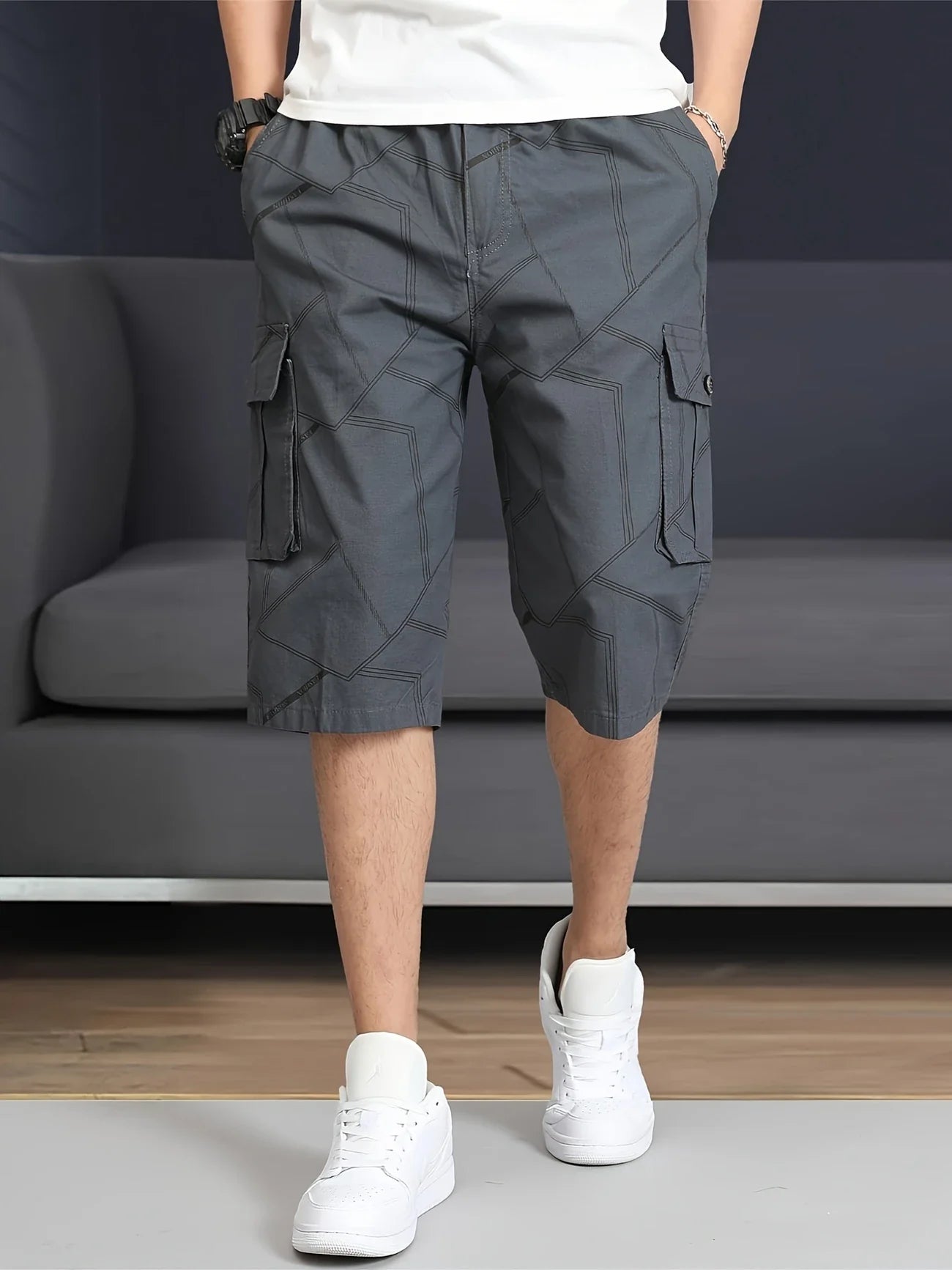 Hazlewood | Mens Long Cargo Shorts