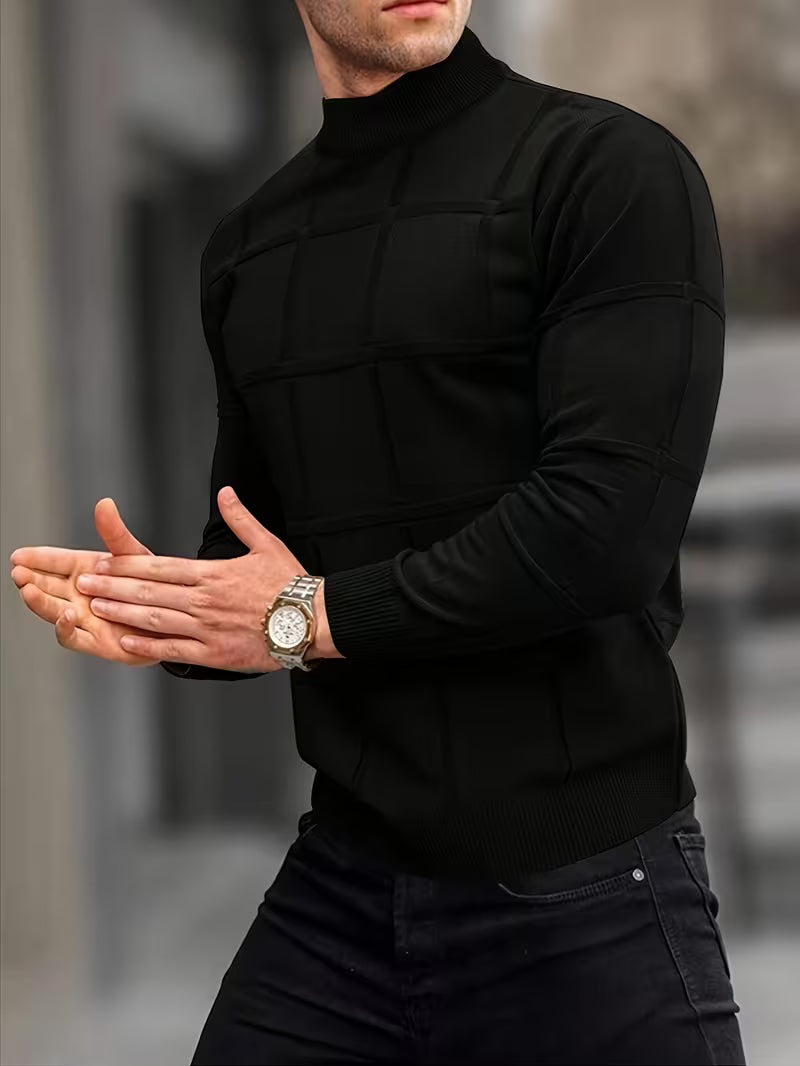 Roaan | Textured High Neck Long Sleeve Sweater