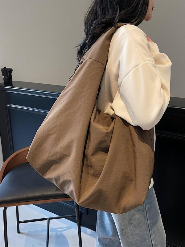 Marilla | Oversized Nylon Shoulder Hobo Bag