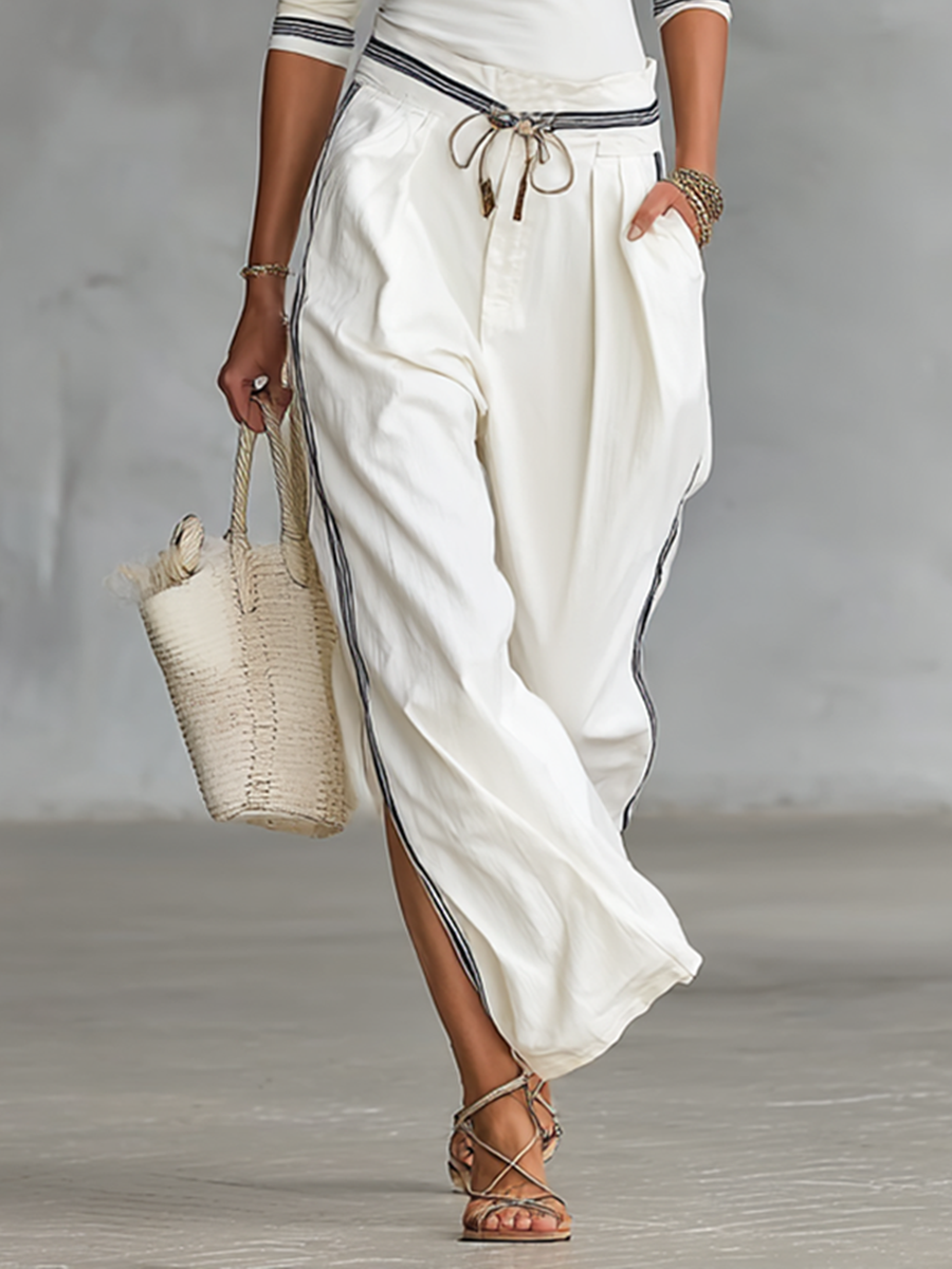 Tyssa | Contrast Stripe Two-Piece Co-ord Set