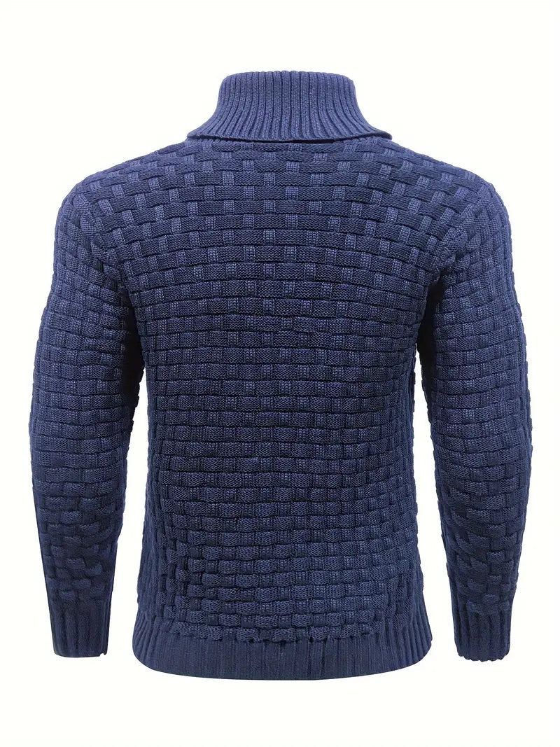 Homero | Textured Knit Turtleneck Long Sleeve Jumper