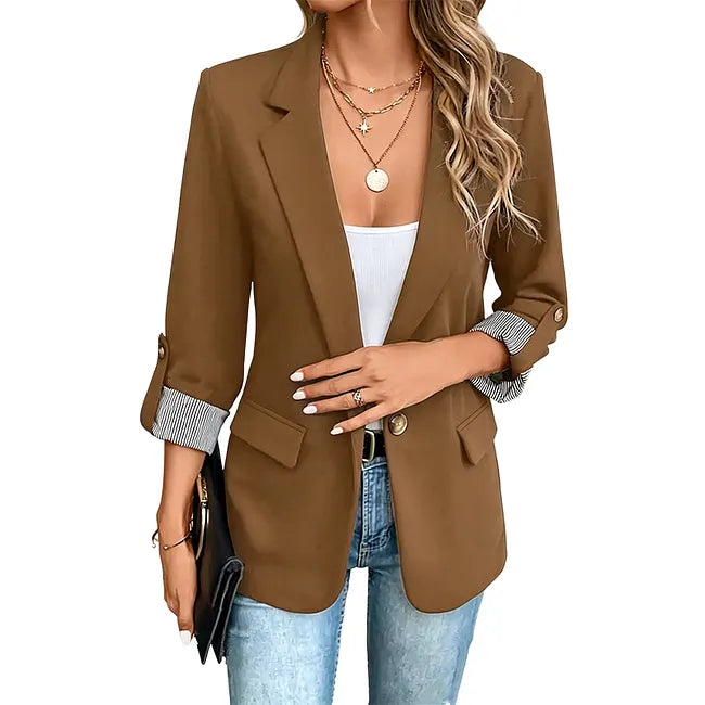 Rigieta | Blazer With Rolled Sleeves and Lapels