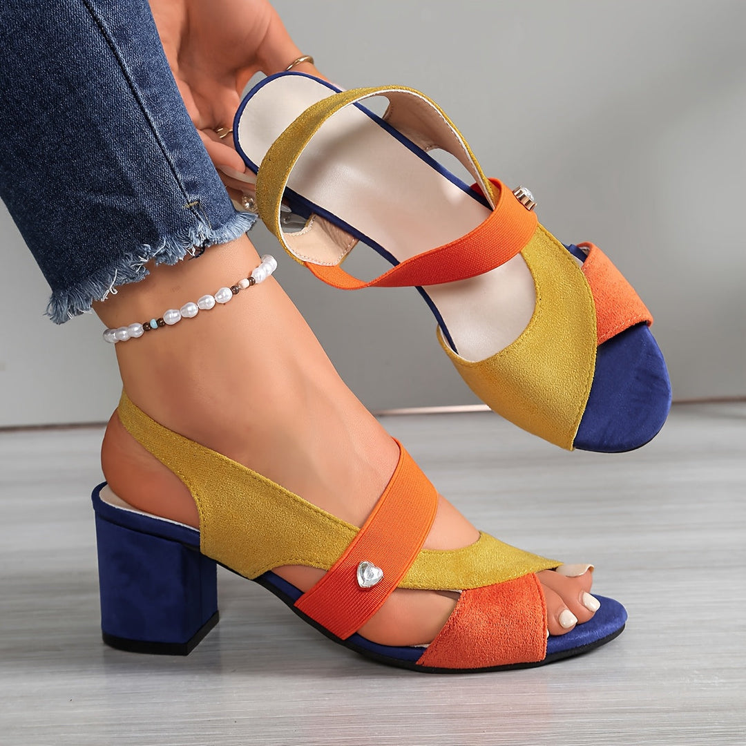 Josien | Block Heel Open Toe Sandals
