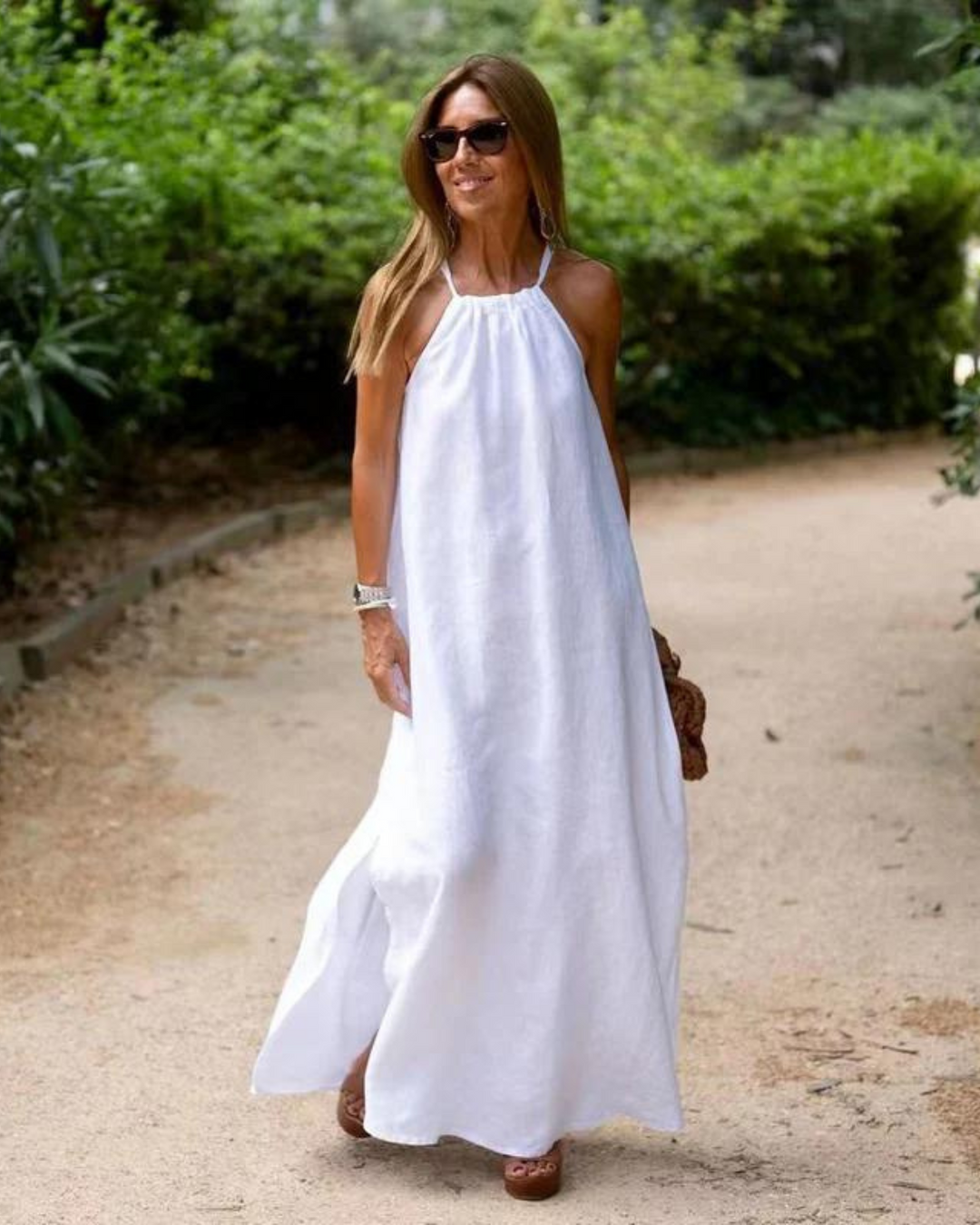 Galilea | Maxi Dress Halter Neck Side Slit