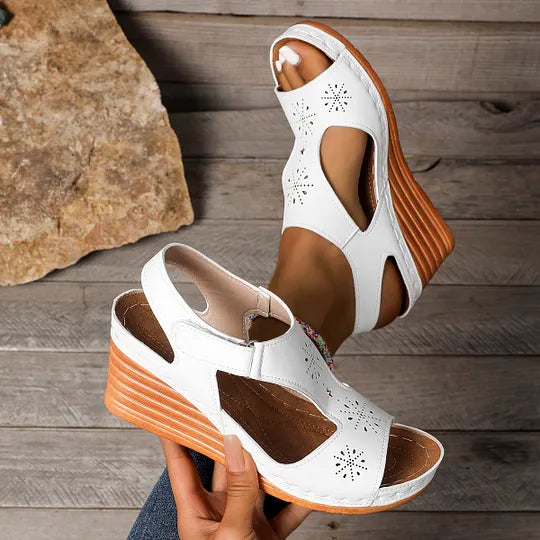 Setia | Wedge Sandals Cut Out Slingback Design