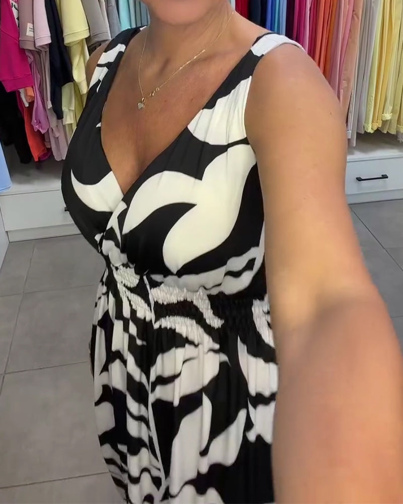 Kealia | Maxi Dress Floral Print Smocked Waist