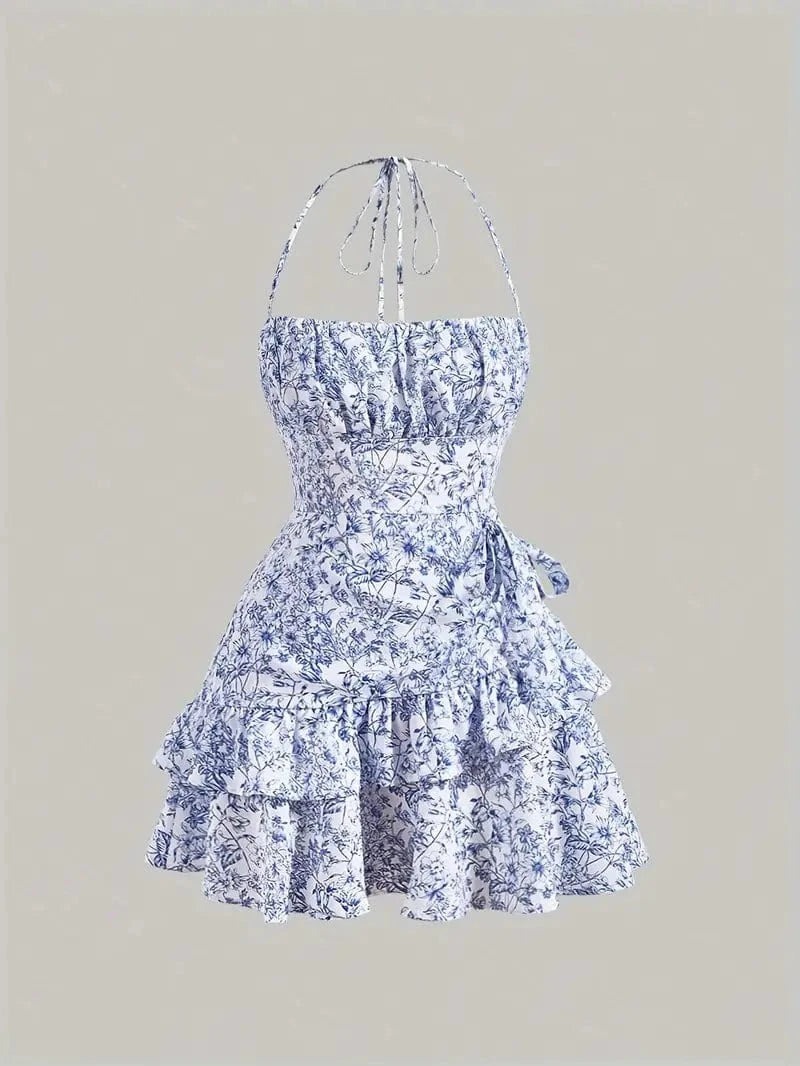 Ortagus | Mini Dress Floral Ruffle Cami Style