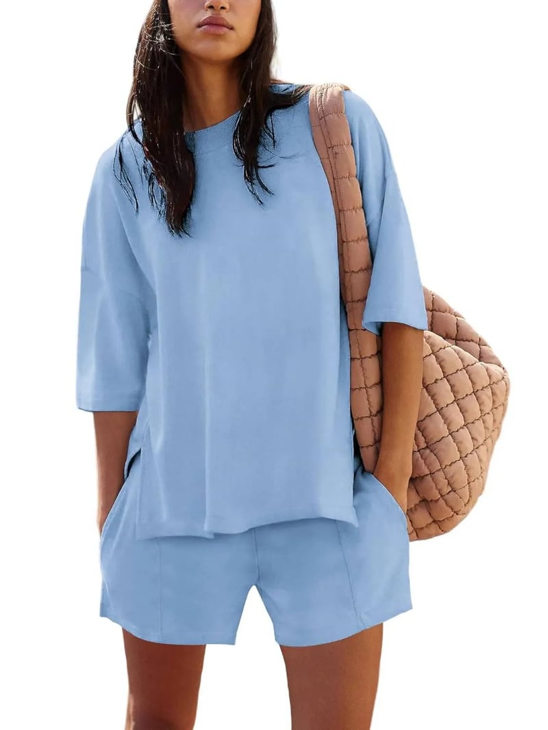 Iselin | Oversized Short Sleeve Top and Shorts Set