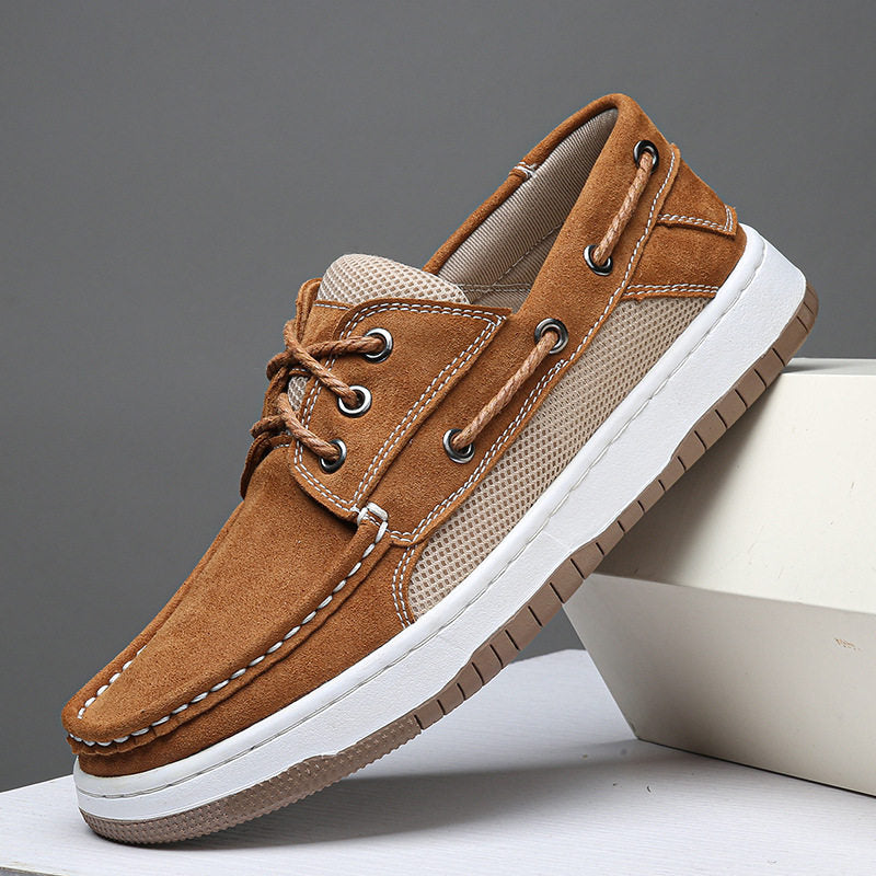 Fazil | Casual Lace-Up Mesh Panel Shoes