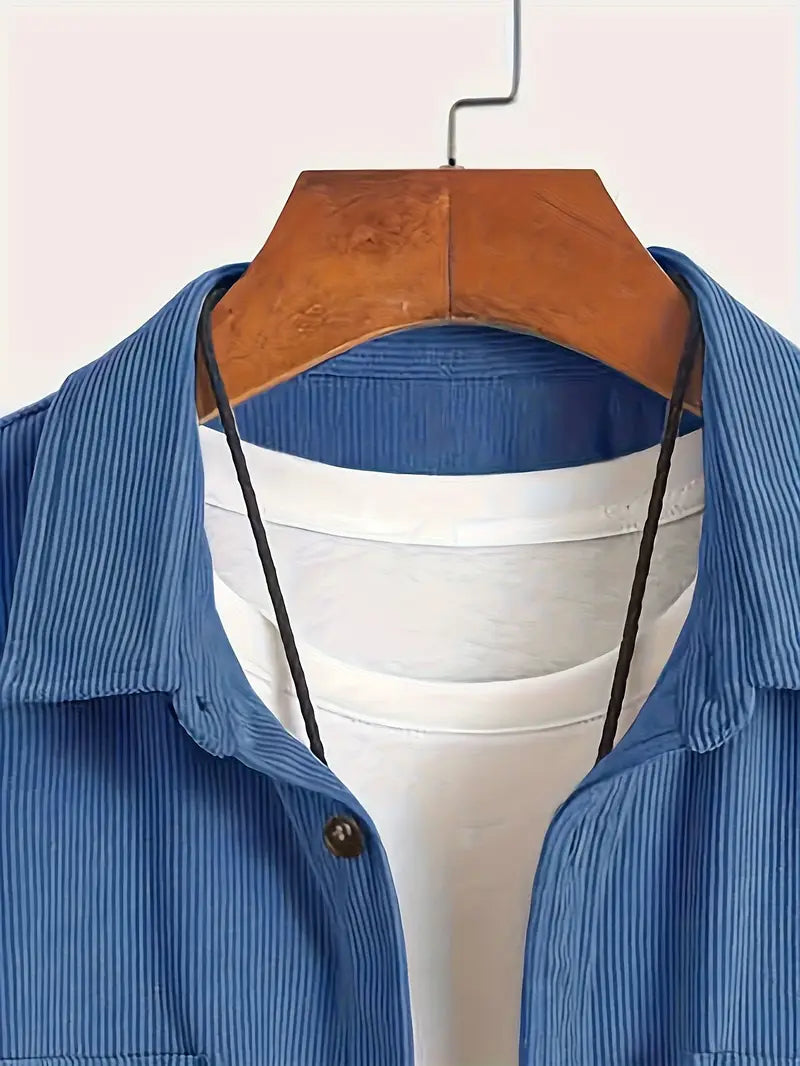 Rickey | Corduroy Button-Up Shirt with Chest Pockets