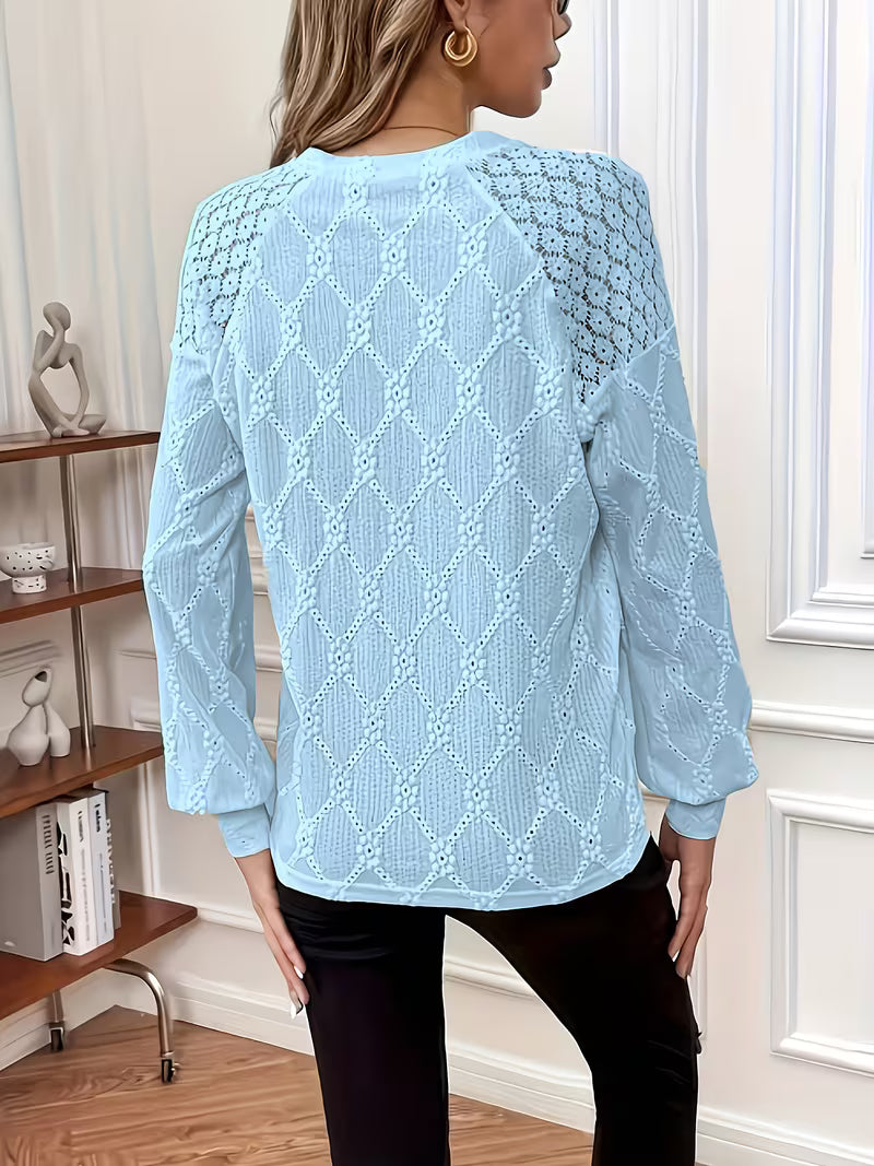 Meena - Cross Border Round Neck Blouse