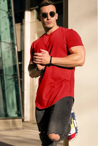 Maxwell - Curved Hem Short Sleeve T Shirt