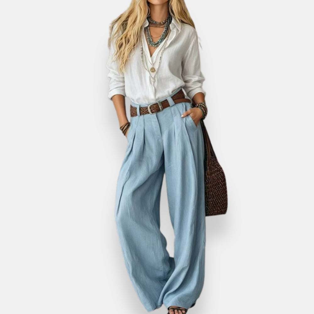 Orable | Shirt and Wide Leg Trouser Set