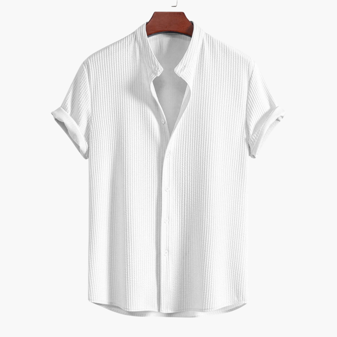 Geoffrey | Shirt with Textured Short Sleeves