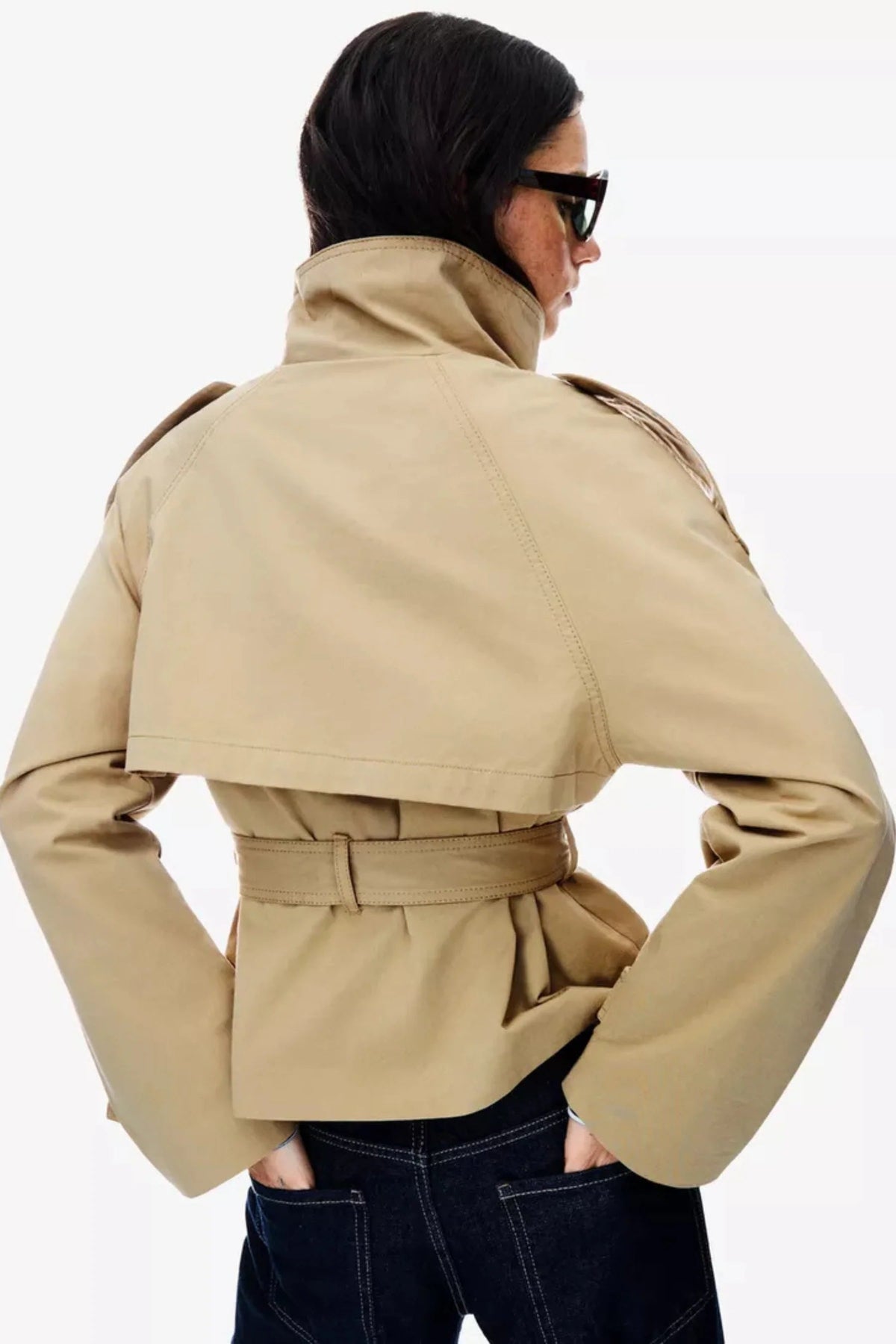 Feliciana | Short Trench Jacket with Belted Waist