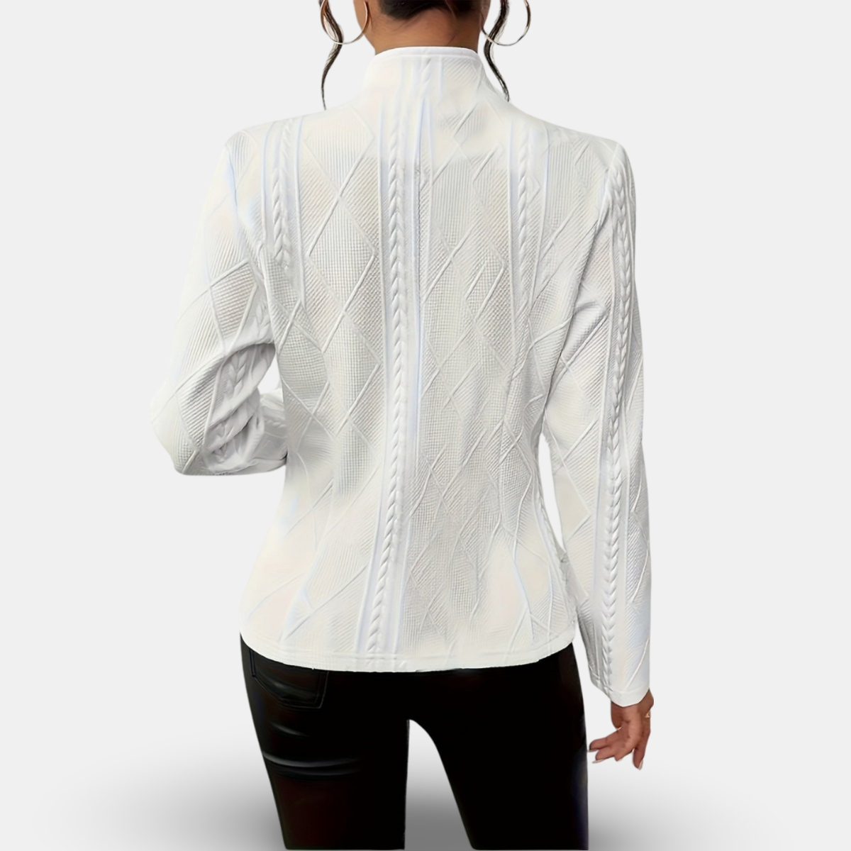 Lynn | Blazer Long Sleeve Textured Button Front