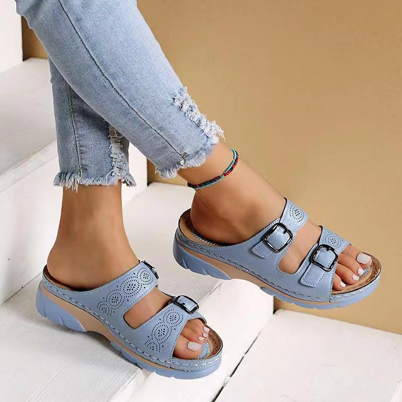 Solena | Orthopedic Double Buckle Open-Toe Sandals
