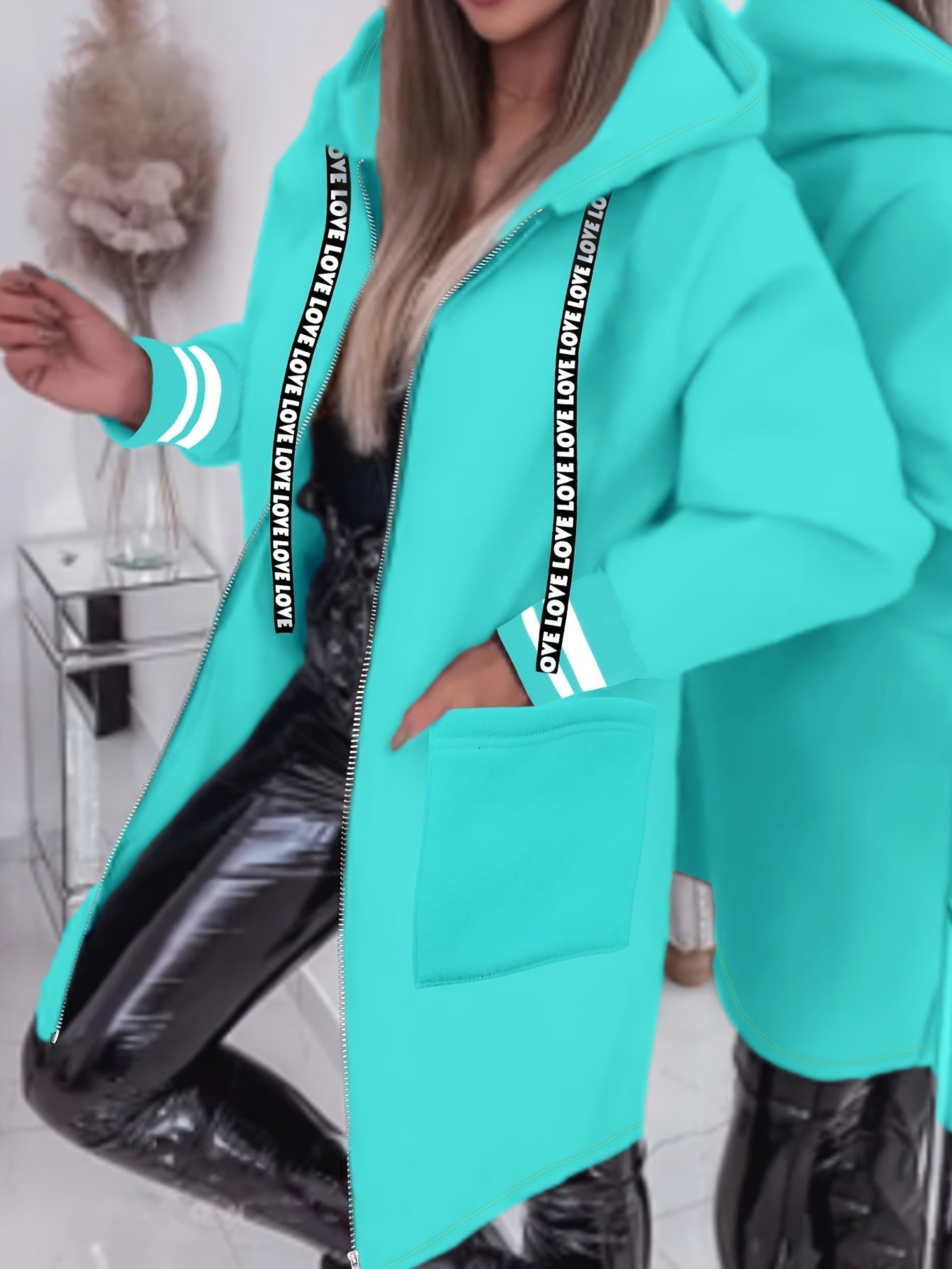 Nicola | Long Sleeve Hooded Zip Jacket