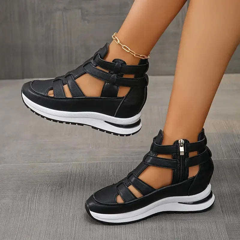 Souad - Wedge Sandal Trainers With Side Zip
