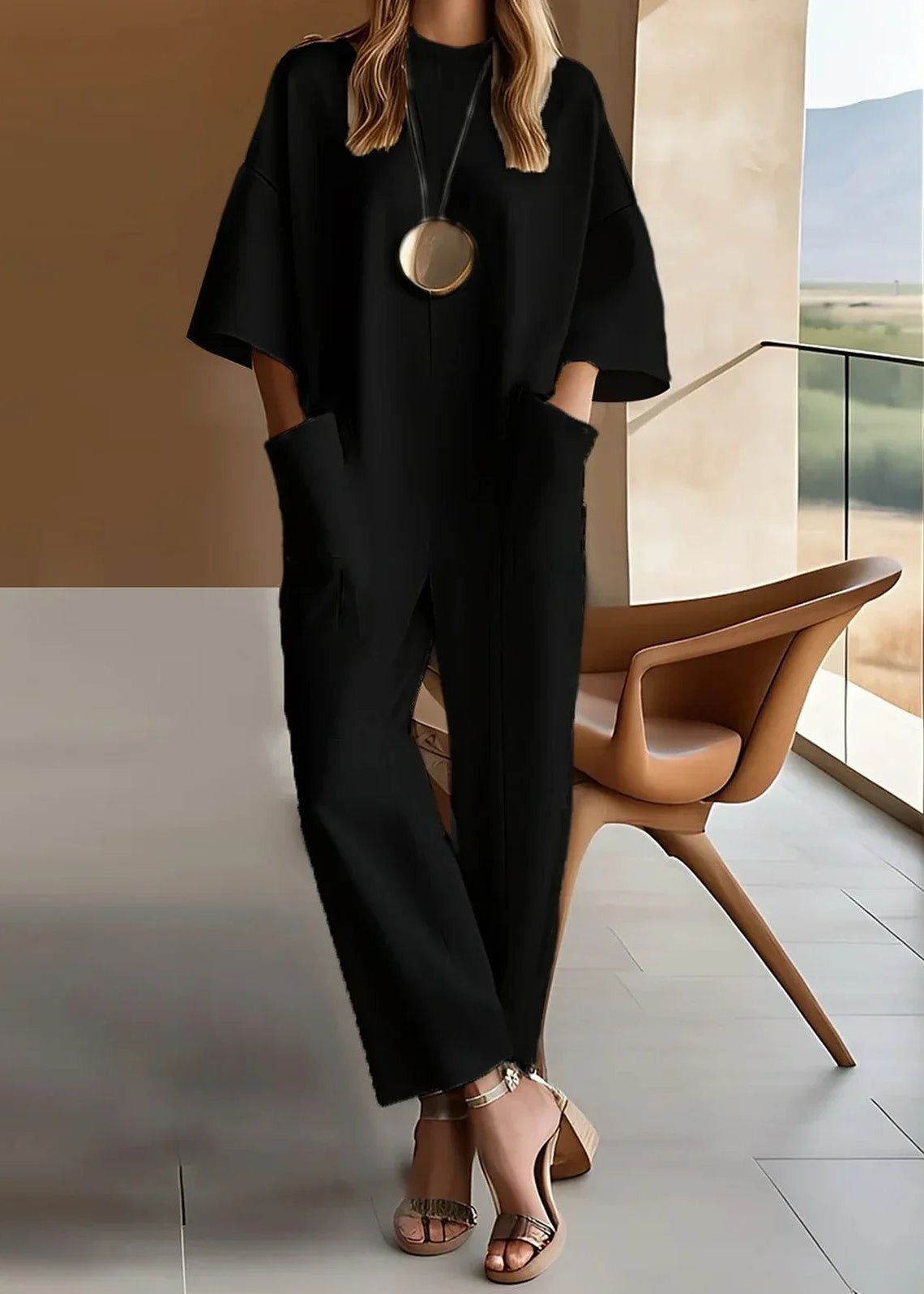 Elizina | Oversized Wide Leg Jumpsuit