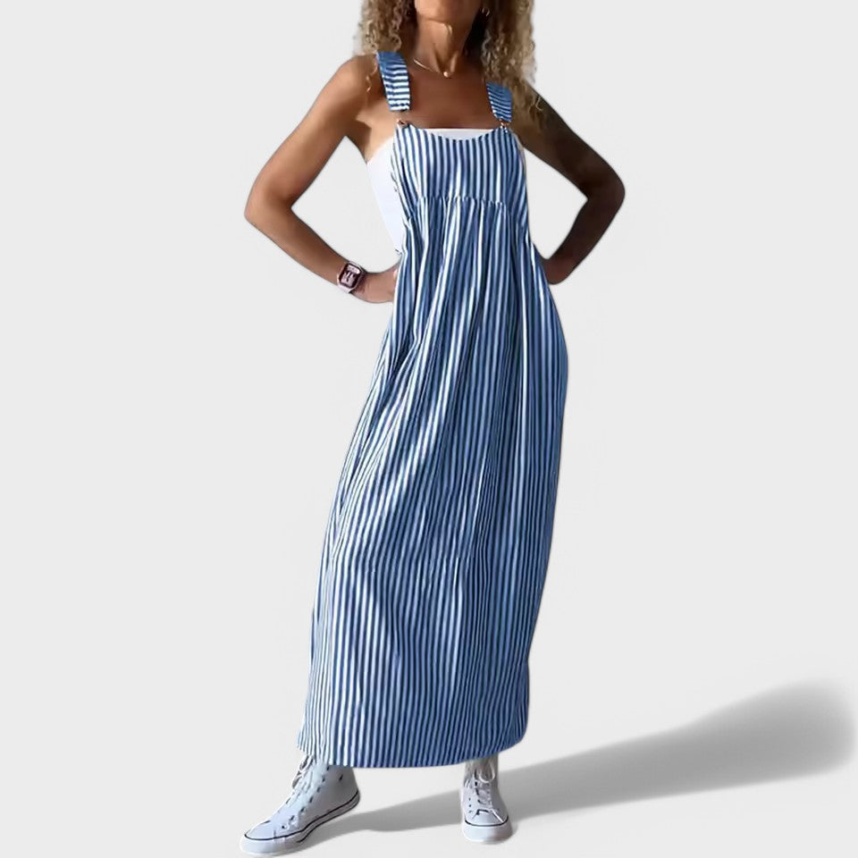 Guzel | Maxi Dress Striped Square Neck Sleeveless