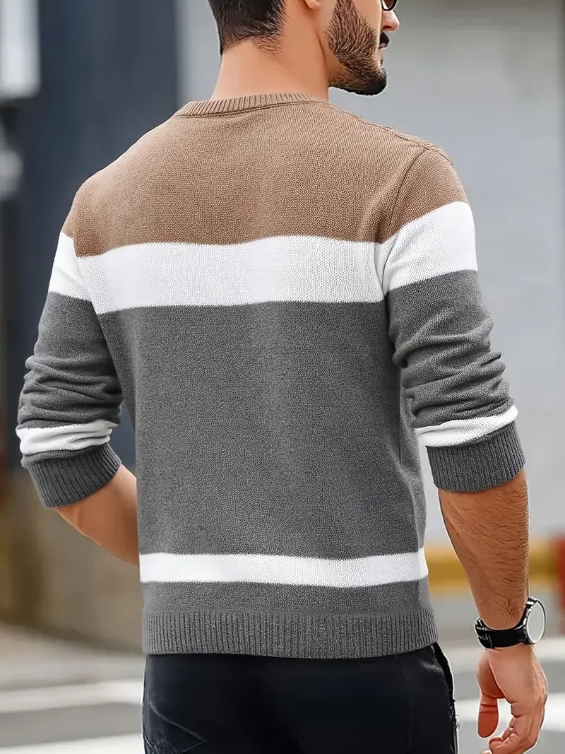 Watkins | Knitted Cable Crew Neck Sweater