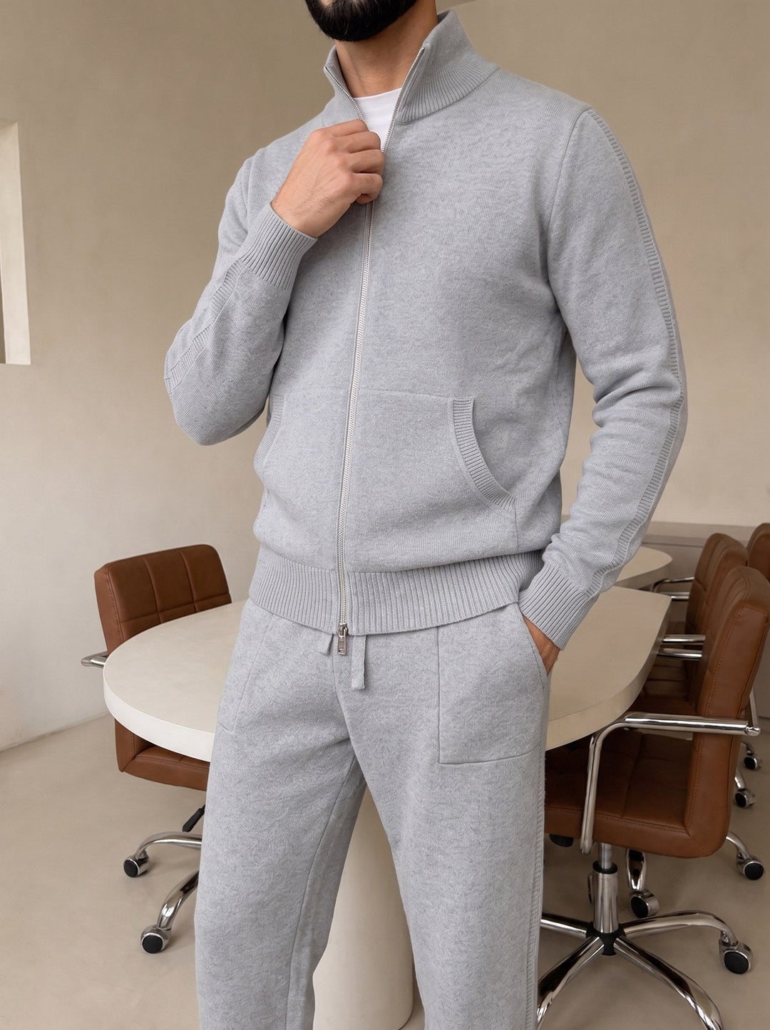 Mirjam | Tracksuit with Stand Collar and Zip Front