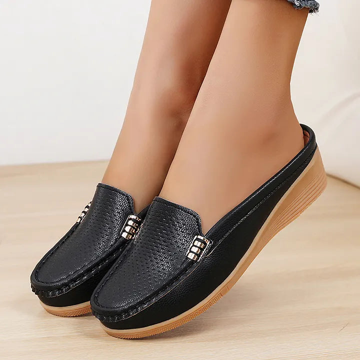 Morgani | Mule Loafers with Wedge Sole