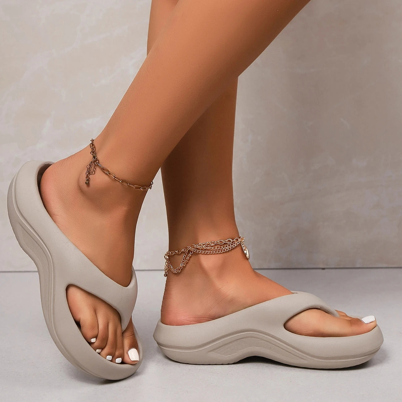 Iryna | Platform Slide Sandals Open Toe