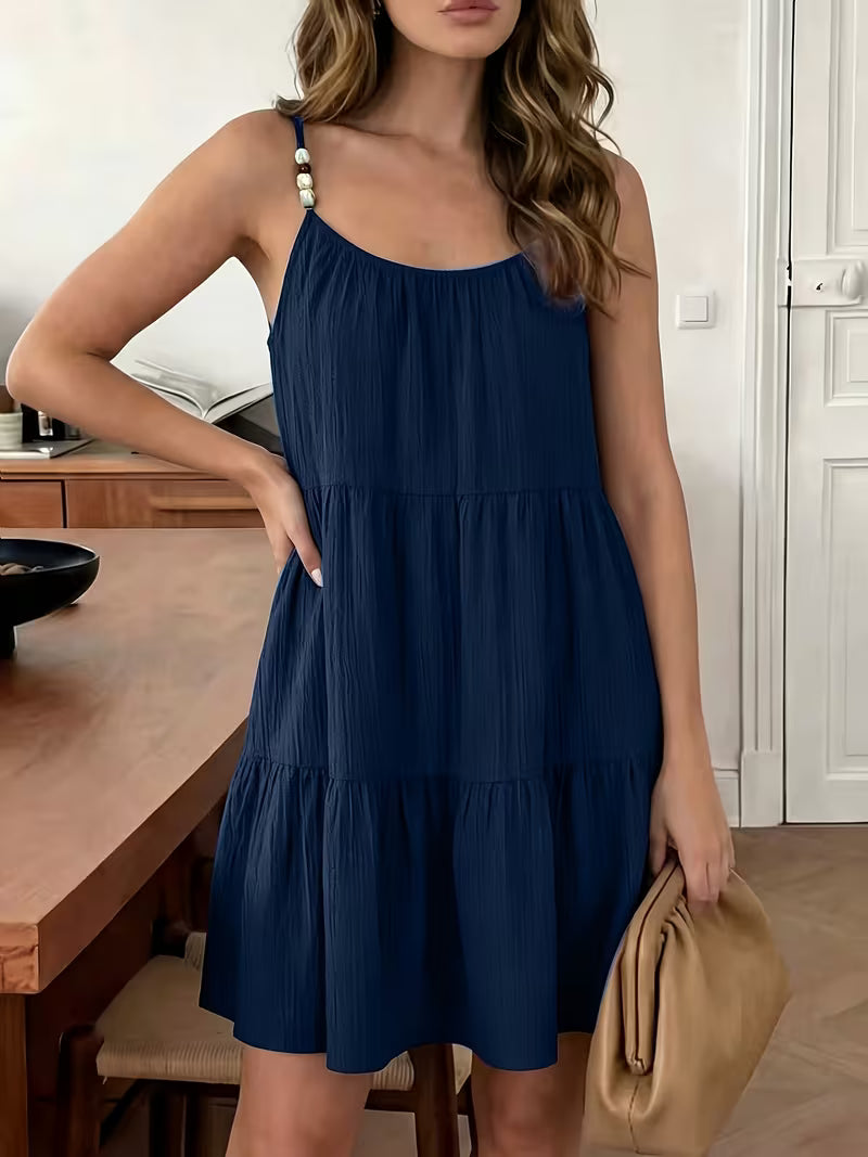Masley | Loose Fit Spaghetti Strap Mini Dress