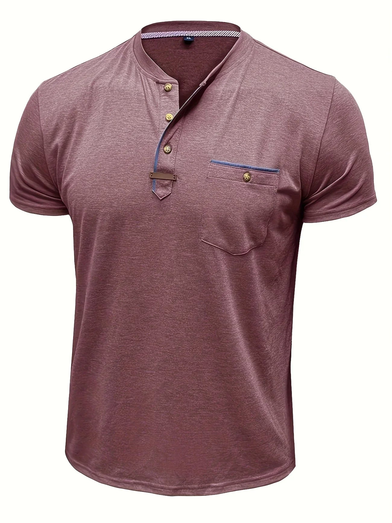 Saxon | Short Sleeve Henley Pocket T Shirt