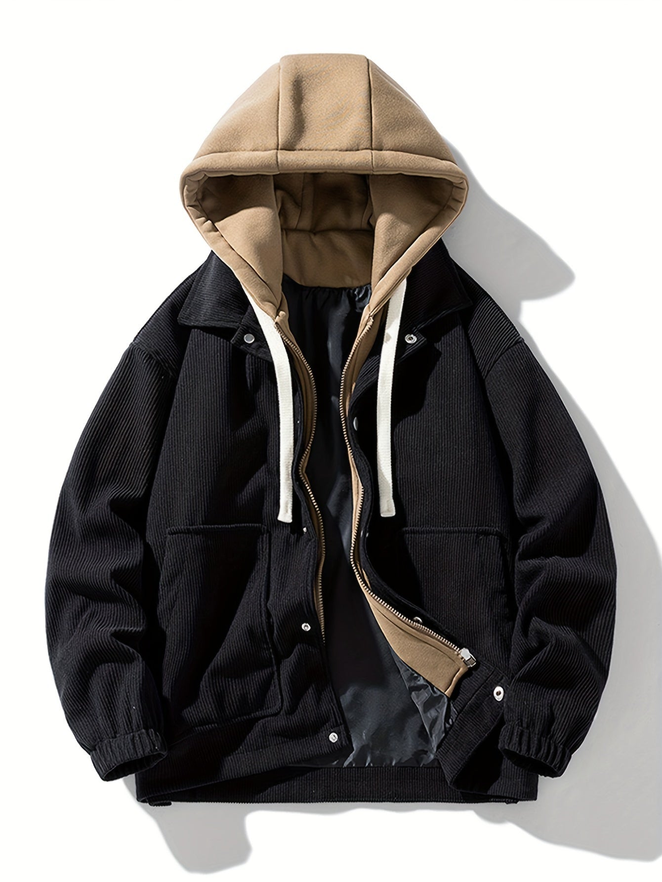 Jacques | Long Sleeve Hooded Corduroy Jacket