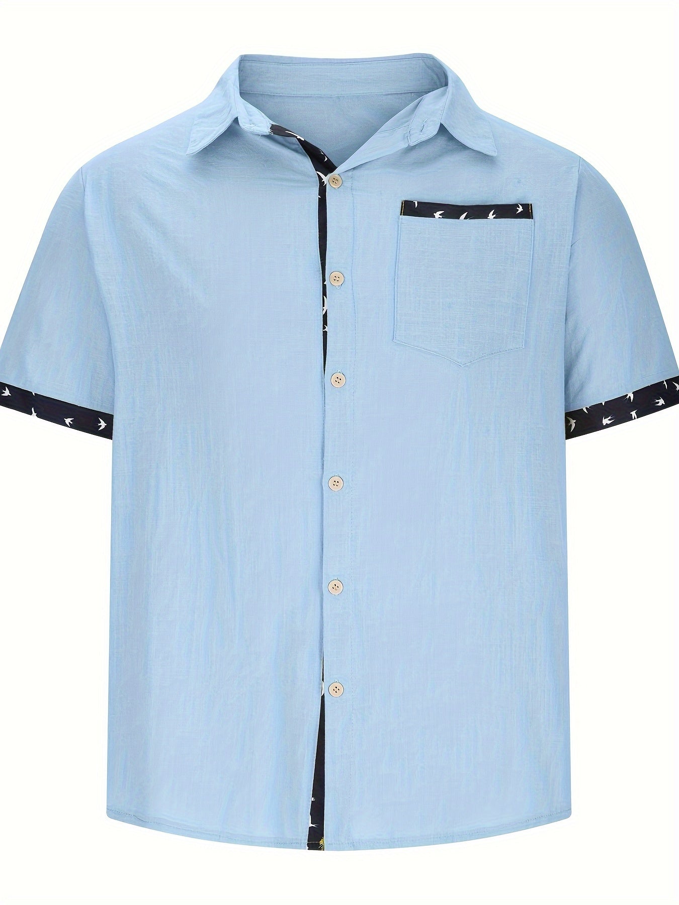 Julio - Short Sleeve Contrast Trim Button Shirt