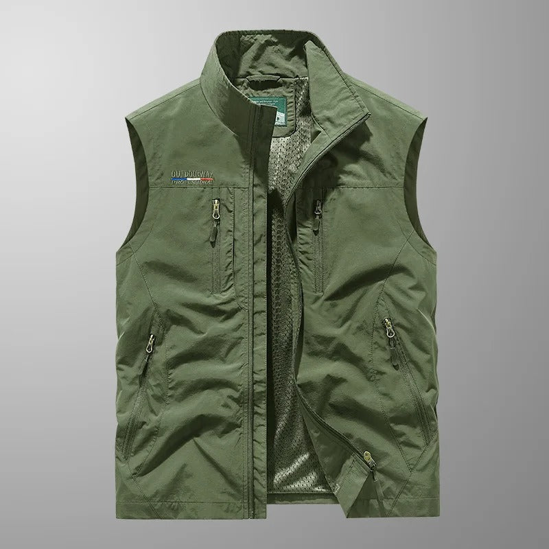Vincent | Breathable Tactical Multi Pocket Sleeveless Vest Jacket