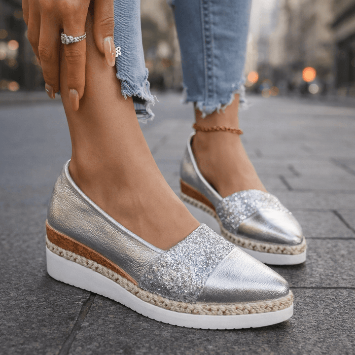 Jahaira | Wedge Espadrille Pointed Toe Slip-On Shoes