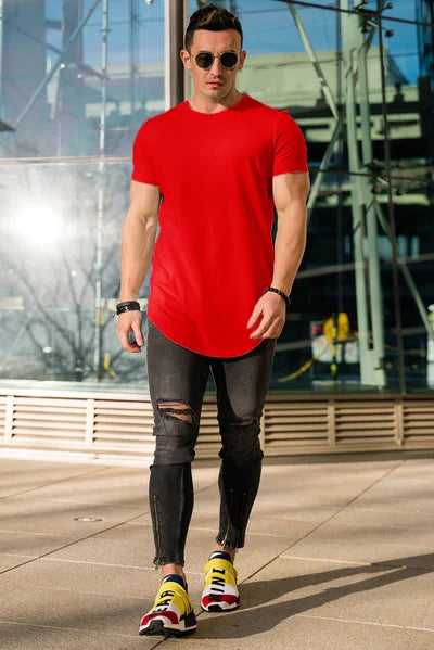 Maxwell - Curved Hem Short Sleeve T Shirt