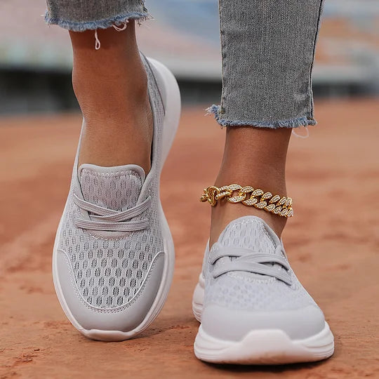 Firsova - Mesh Slip On Trainers Lightweight Sole