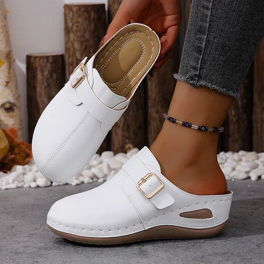 Latina - Buckle Strap Mule Shoes