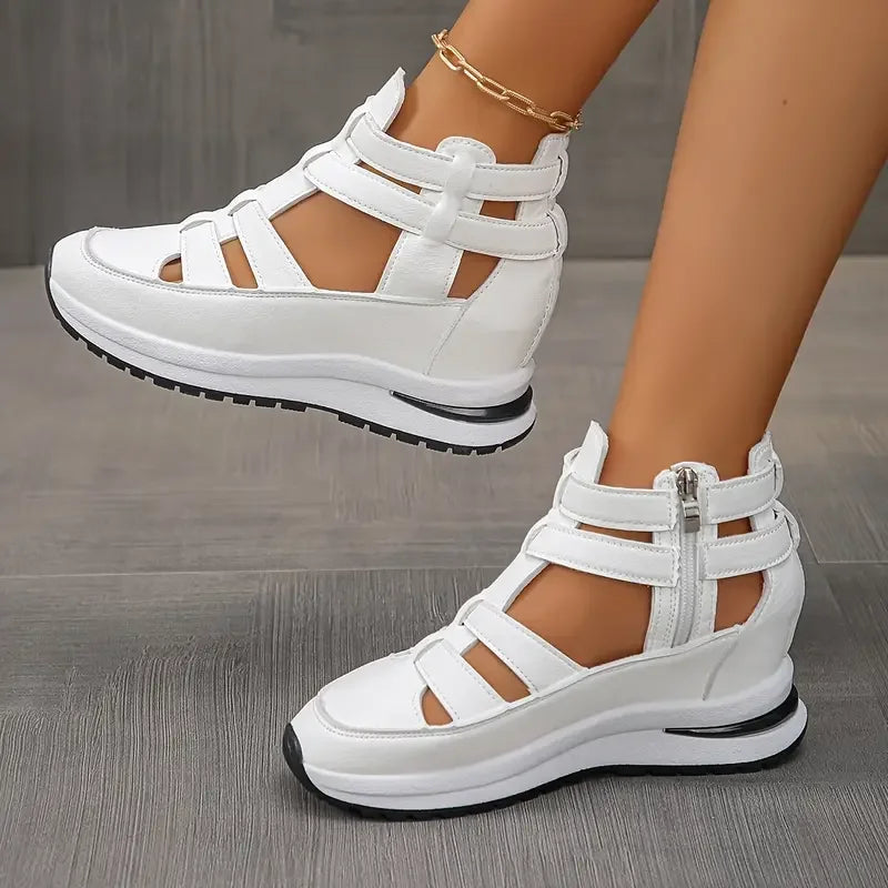 Souad - Wedge Sandal Trainers With Side Zip