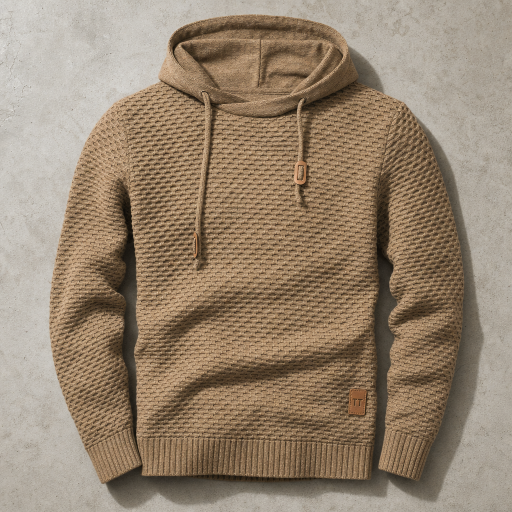 Johannes | Hoodie with Textured Knit and Drawstring
