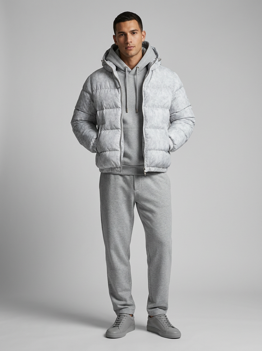 Amar | Hooded Puffer Jacket with Zip Front