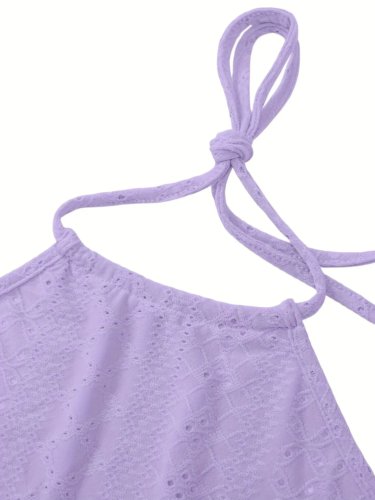Despina | Halterneck Textured Crop Top Shorts Set