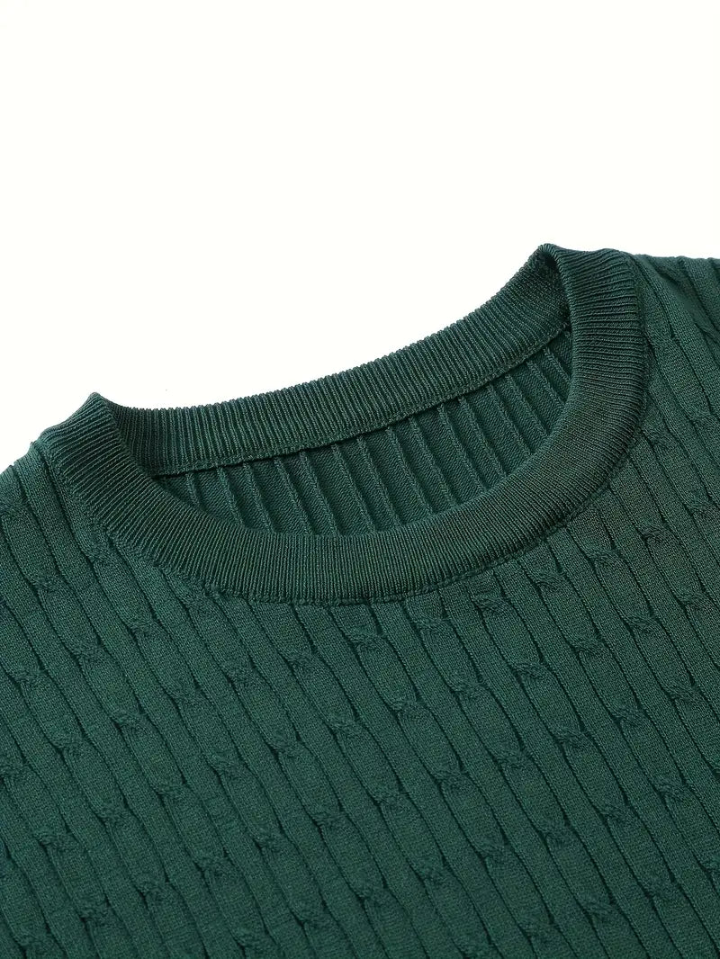 Kiril - Cable Knit Short Sleeve Jumper